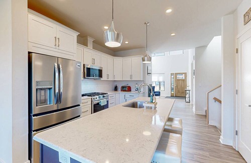 Lake George House | Beautiful dog-friendly home with balcony and gas fireplace - near beach