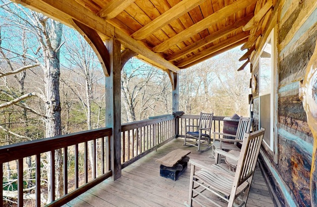 Appalachian-style log cabin with amazing Dan River views - dog-friendly
