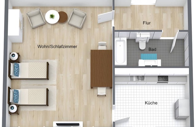 Apartment 'Holiday Apartment for up to 2 People' with Wi-Fi