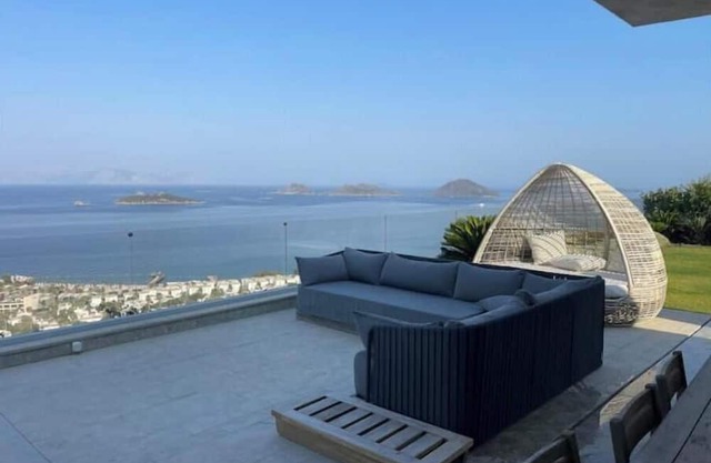 Charming Sunset with Islands and Aegean View