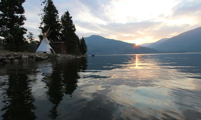 Sandpoint Other | Tipi on private beach at Lake Pend Oreille ranch