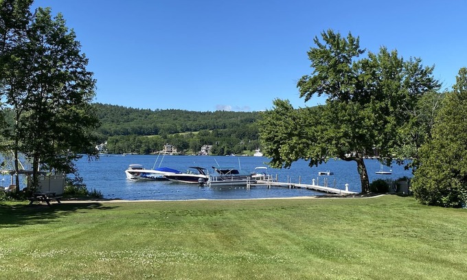 Moultonborough House | Lake Winnipesaukee Home steps away from the Lake on a private beach!