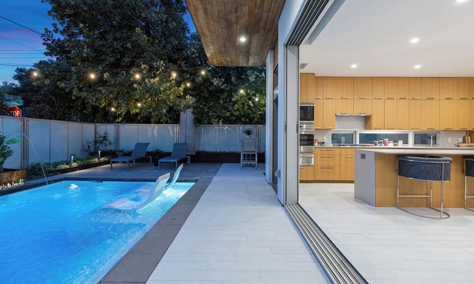 Bouldin House | Luxury home with pool & sauna steps from South Congress