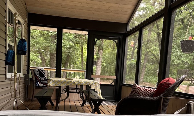 Division No. 4 Cabin | Private cabin with hot tub and gazebo located at beautiful Rock Lake, MB