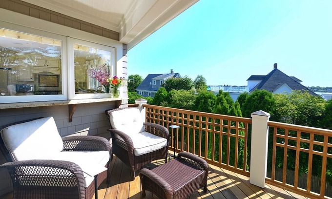 Easton's Point House | 7 Bedroom, oversized lot, back decks, walk to beach, water views, 2 living units