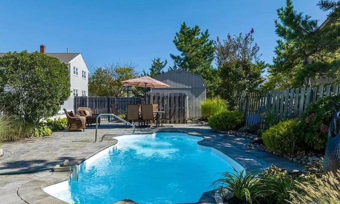 Ship Bottom House | Back Yard Oasis with Heated in ground Salt water Pool! 2 blocks to the beach!