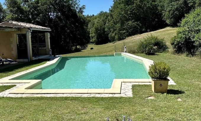 Biron Cottage | Restored stone farm - traditional features with a modern twist - shared pool