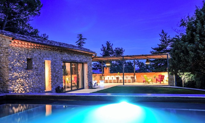 Saint-Romain-en-Viennois House | MAS 5* SPA SAINT QUENIN-26PEOPLE-AIR-CONDITIONING-HEATED POOL-JACUZZI-SAUNA