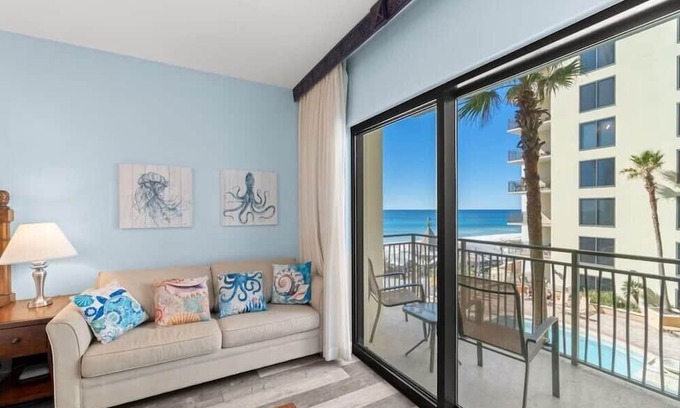 Panama City Beach Apartment | ⭐Beach Across the Street! Gulf Views-Studio-Origin at Seahaven 634⭐
