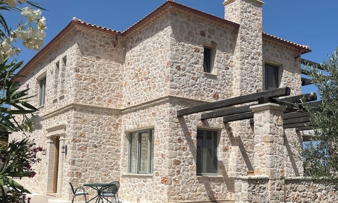 Korithi Villa | Luxury modern Villa, nestled on the mountain side with panoramic sea view.